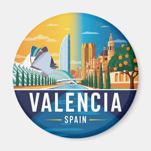 Aimant Valencia Espagne Voyage (Devant)