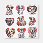 Aimant Valentine Bulldog (Devant)