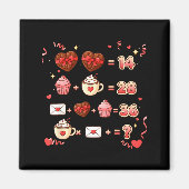 Aimant Valentine Funny Math Equation 6 7 Six Seven Meme T (Devant)