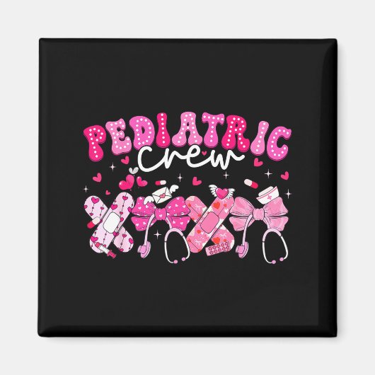 Aimant Valentine Pediatric Crew Xoxo Nurse Coquette Bow P (Devant)
