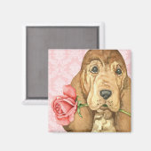 Aimant Valentine Rose Bloodhound (Recto/Verso)