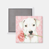 Aimant Valentine Rose Dogo (Recto/Verso)
