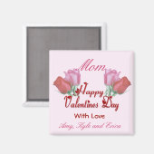 Aimant Valentine Roses - Maman (Recto/Verso)