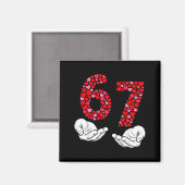 Aimant Valentine’s Day 6-7 Meme Six Seven 6 7 Valentine H (Recto/Verso)