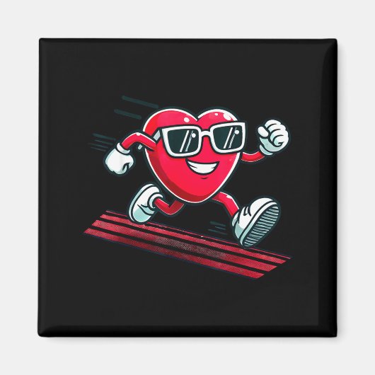 Aimant Valentine’s Day Love Heart Runner Track Running (Devant)