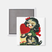 Aimant Valentine vintage (Recto/Verso)