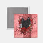 Aimant Valentines - Clé de mon coeur - Cairn Terrier (Recto/Verso)