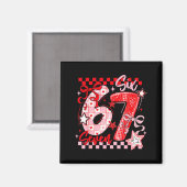 Aimant Valentine's Day 67 Six Seven Preppy Hearts Coquett (Recto/Verso)