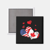 Aimant Valentine's Day Gift Maple Leaf Canada  (Recto/Verso)