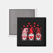Aimant Valentines Day Gnomes Cute Red Hearts Love Gnome W (Recto/Verso)