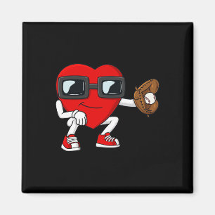 Aimant Valentines Day Heart Baseball Catcher Amusants Gar