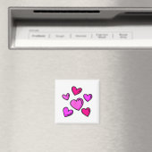Aimant Valentines Day Hearts Love Graphic  (In Situ (Lave-vaisselle))