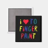 Aimant Valentines Day I Love To Finger Paint Matching Cou (Recto/Verso)