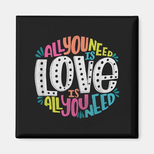 Aimant Valentine's Day Product - All You Need Is Love  (Devant)
