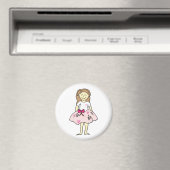 Aimant Valentine's Flower Girl (In Situ (Lave-vaisselle))