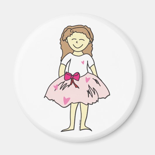 Aimant Valentine's Flower Girl (Devant)