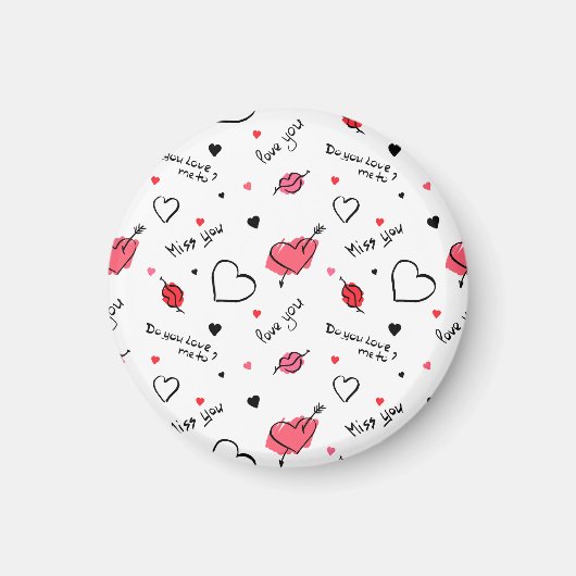 Aimant Valentine's Hearts Arrow sans couture (Devant)