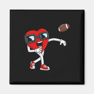 Aimant Valentines Jour Coeur Quartier de Football Garçons