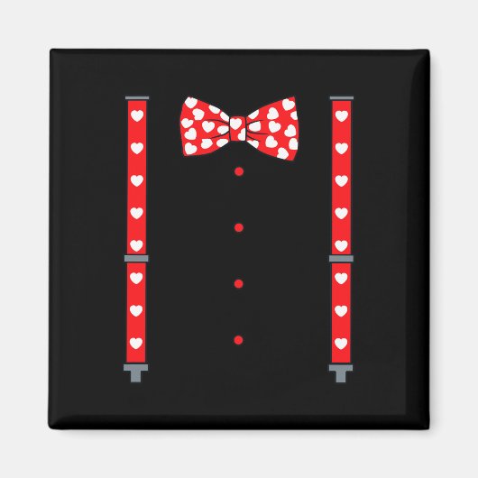 Aimant Valentines Jour Suspendants Et Coeurs Bow Cravates (Devant)