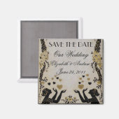 Aimant Valentines volantes ~ Mariée Mariage Date Nouveau (Recto/Verso)