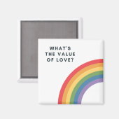 Aimant Valeur de l'amour - Arc en ciel (Recto/Verso)