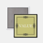 Aimant Valeur - Un Mot De Citation Pour Motivation (Recto/Verso)