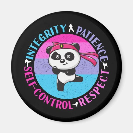 Aimant Valeurs des arts martiaux - Karate Girly Mindset (Devant)