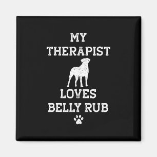 Aimant Vallée Bulldog Mon Thérapeute Aime Le Ventre Rub