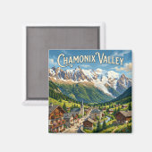 Aimant Vallée de Chamonix France (Recto/Verso)