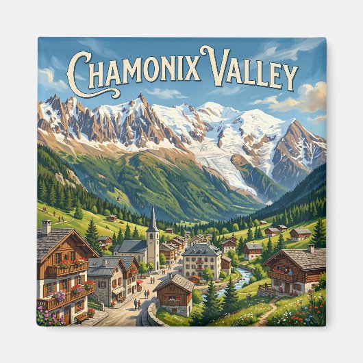 Aimant Vallée de Chamonix France (Devant)