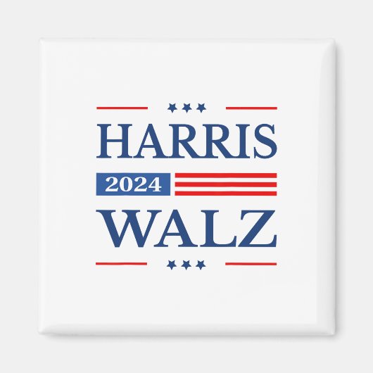 Aimant Valse 2024 Kamala Harris 2024 Tim Waltz 2024 Usa F (Devant)