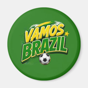 Aimant VAMOS BRÉSIL 2026 Fan Brésilien