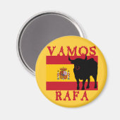 Aimant Vamos Rafa avec drapeau d'Espagne (Recto/Verso)