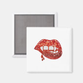 Aimant Vampire lèvres dans la Parties scintillant de Faux (Recto/Verso)