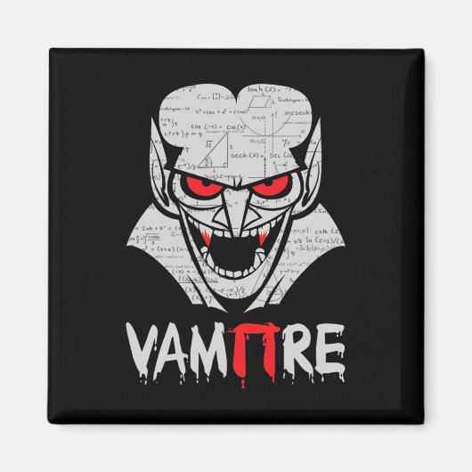 Aimant Vampire Pi Costume Halloween Funny Math Science Te (Devant)