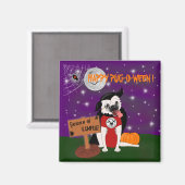 Aimant Vampug : Vampire Carlin Halloween Réfrigérateur Ma (Recto/Verso)