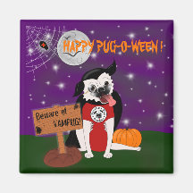 Vampug : Vampire Carlin Halloween Réfrigérateur Ma