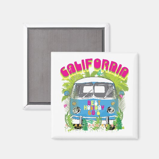 Aimant Van California Surfing (Recto/Verso)