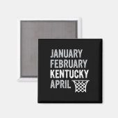 Aimant Van de basket-ball - Janvier Février Kentucky Avri (Recto/Verso)