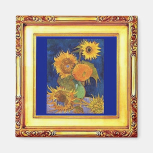 Aimant Van Gogh - 5 tournesols