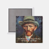 Aimant Van Gogh ; Autoportrait avec Casquette Grey Felt (Recto/Verso)