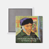 Aimant Van Gogh ; Autoportrait avec oreille bandée (Recto/Verso)