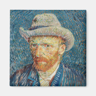 Aimant Van Gogh - Autoportrait avec un Casquette gris