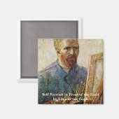 Aimant Van Gogh Autoportrait devant Easel (Recto/Verso)