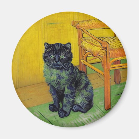 Aimant Van Gogh Black Cat (Devant)