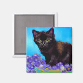 Aimant Van Gogh Chat et fleurs (Recto/Verso)
