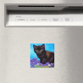 Aimant Van Gogh Chat et fleurs (In Situ (Lave-vaisselle))