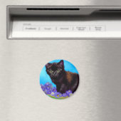 Aimant Van Gogh Chat et fleurs (In Situ (Lave-vaisselle))