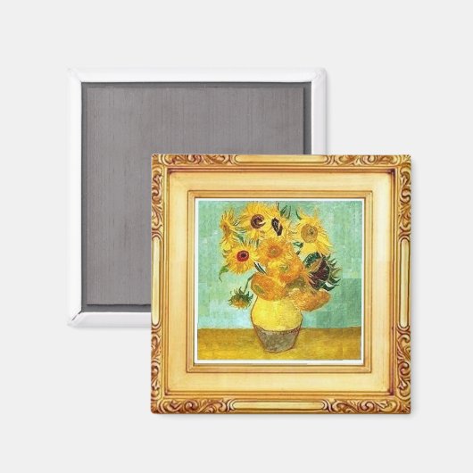 Aimant Van Gogh - Fleurs de soleil - Art (Recto/Verso)