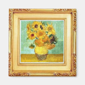 Aimant Van Gogh - Fleurs de soleil - Art (Devant)